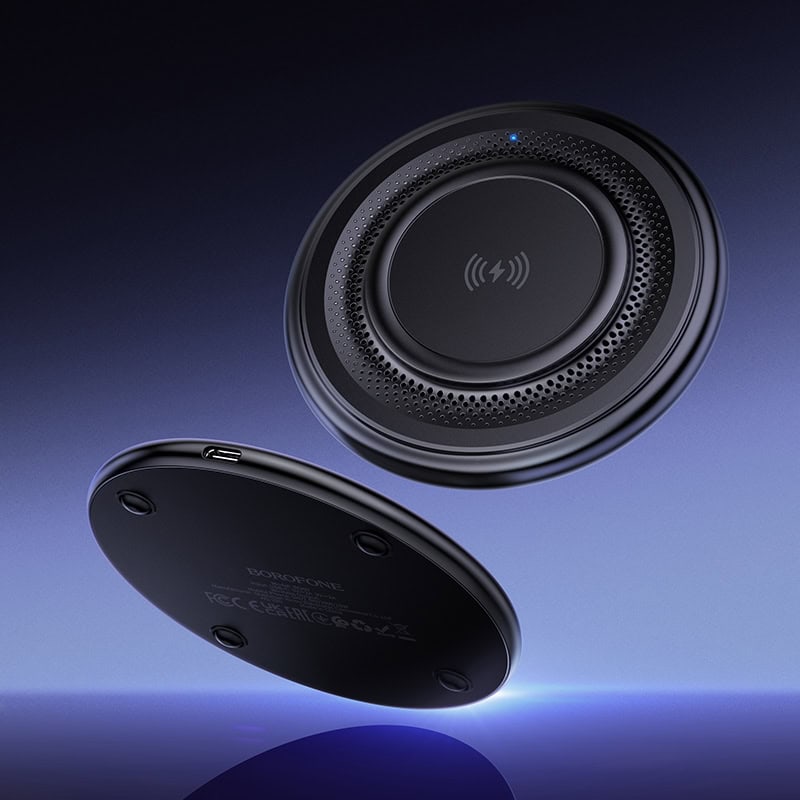 Borofone BQ40 Crown Desktop 15W Wireless Fast Charging Quick Charger For iPhone/Samsung/Google/Xiaomi/Universal Borofone BQ40 Crown Desktop 15W Wireless Fast Charging Quick Charger For iPhone/Samsung/Google/Xiaomi/Universal